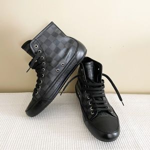 Louis Vuitton Damier Graphite Elan Sneaker Shoe Boot